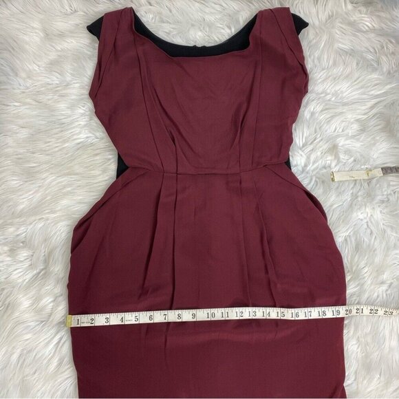 Fendi Women’s Burgundy Scoop Neck Designer Contemporary Modern Dress IT 40/C36 - Picture 15 of 16